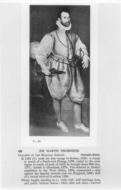 Portret van Sir Martin Frobisher (c.1535-94) door English School